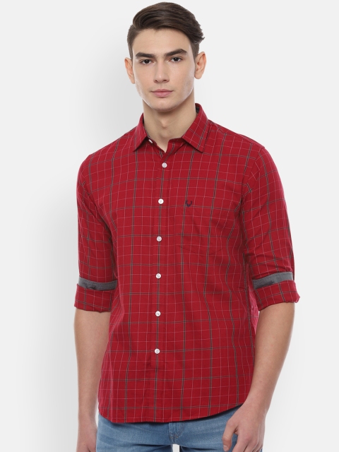 

Allen Solly Men Red Slim Fit Checked Casual Shirt