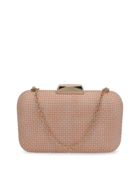 

Kazo Peach-Coloured Textured Clutch