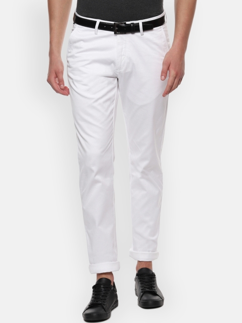 

Allen Solly Men White Slim Fit Solid Chinos