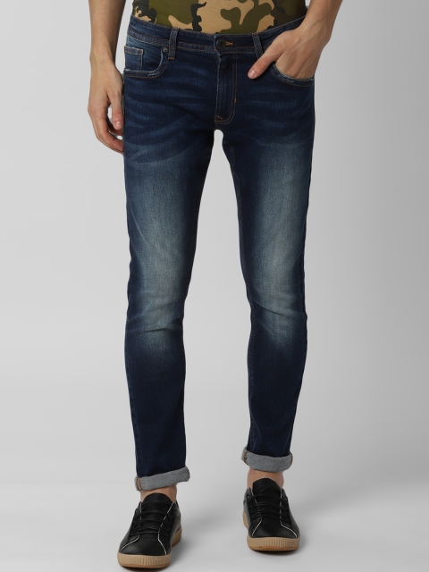 

Peter England Casuals Men Blue Skinny Fit Mid-Rise Clean Look Stretchable Jeans