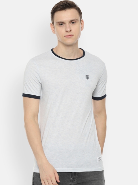 

People Men Grey Colourblocked Round Neck T-shirt