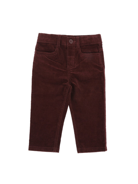 

Pantaloons Baby Boys Brown Regular Fit Solid Regular Trousers
