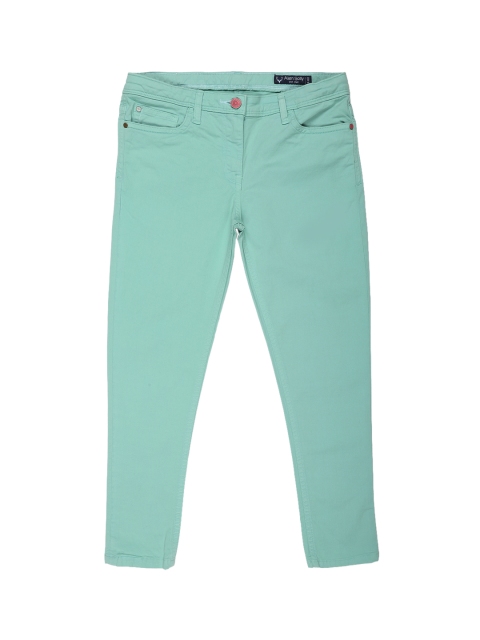 

Allen Solly Junior Girls Green Regular Fit Mid-Rise Clean Look Stretchable Jeans