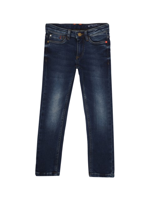 

Allen Solly Junior Boys Navy Blue Regular Fit Mid-Rise Clean Look Stretchable Jeans