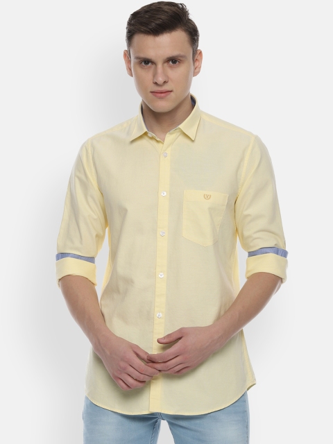 

Van Heusen Sport Men Yellow Slim Fit Solid Casual Shirt