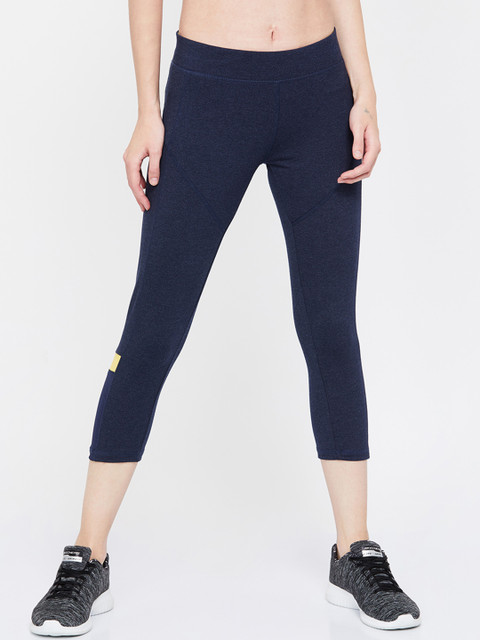

Kappa Women Navy Blue Solid Tights