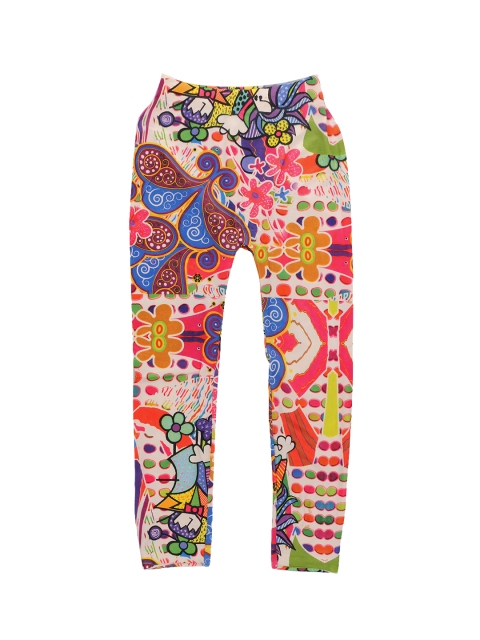 

TINY HUG Girls Multicoloured Printed Leggings, Multi