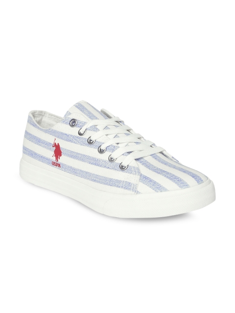 

U.S. Polo Assn. Men Blue & White Striped Sneakers