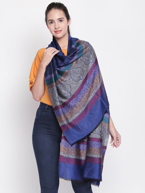 

Style Quotient Women Blue Patterned Shawl