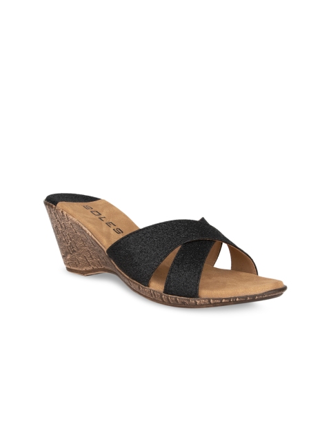 

SOLES Women Black Solid Heels
