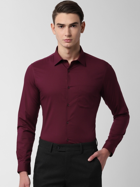 

Peter England Men Burgundy Slim Fit Solid Formal Shirt