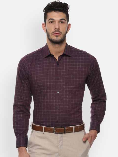 

Van Heusen Men Purple Regular Fit Checked Formal Shirt