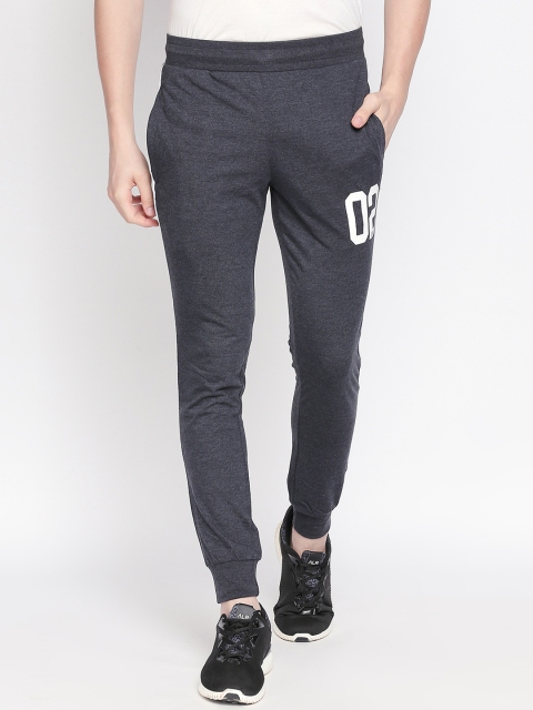 

FITZ Men Charcoal Grey Solid Slim Fit Joggers