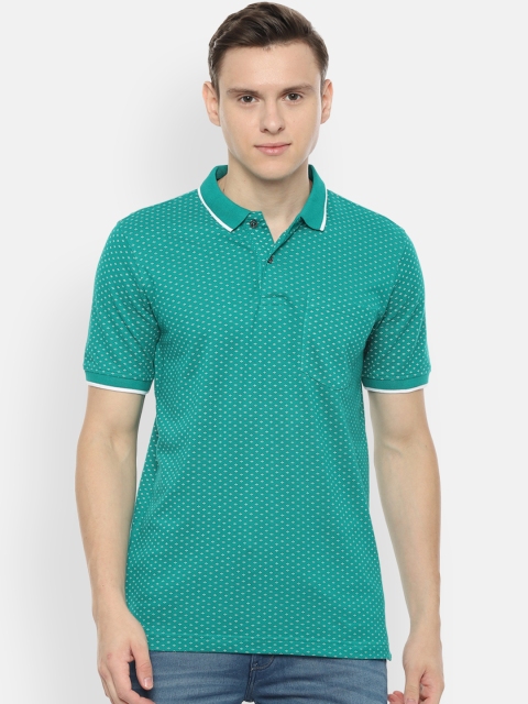 

Van Heusen Sport Men Green Printed Polo Collar T-shirt