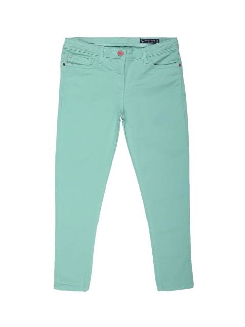 

Allen Solly Junior Girls Green Regular Fit Mid-Rise Clean Look Stretchable Jeans