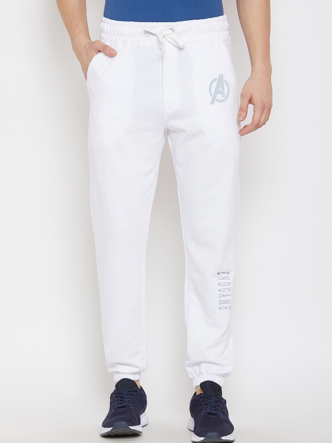 

Marvel by Wear Your Mind Men White Solid Straight-Fit Joggers