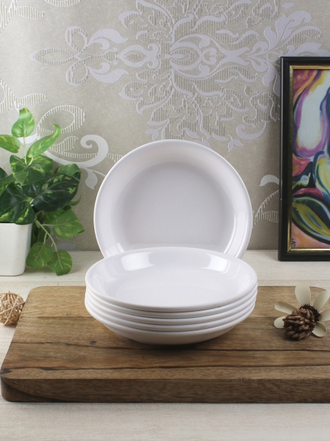 

Servewell White 6-Pieces Solid Melamine Plates Set