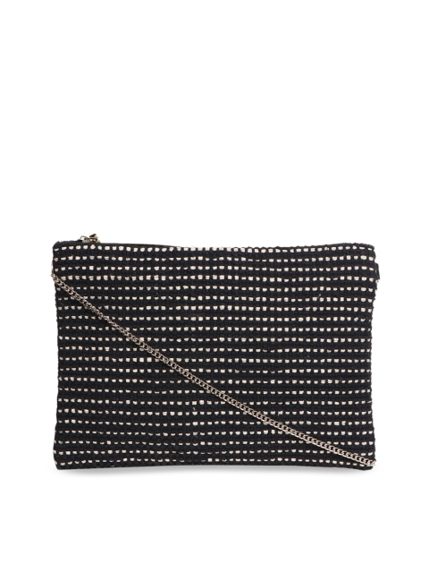 

Diwaah Black & White Self Design Handmade Sling Bag