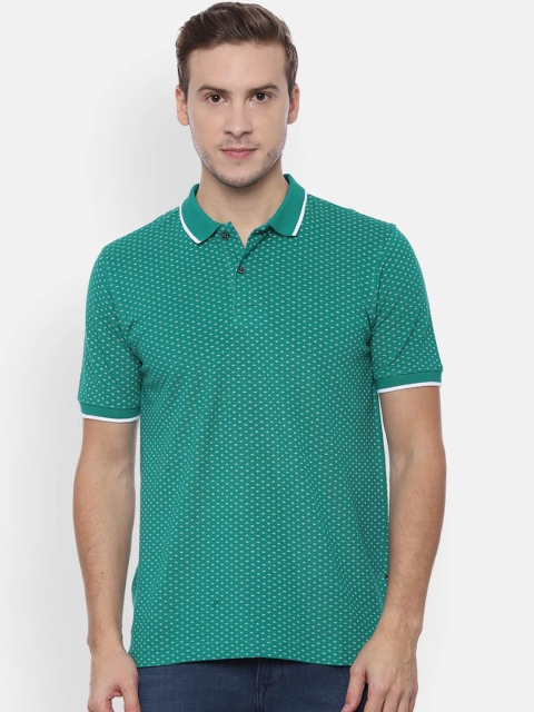 

Van Heusen Sport Men Green Printed Polo Collar T-shirt