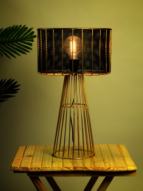 

Archies Gold-Toned & Black Table Lamp with Shade