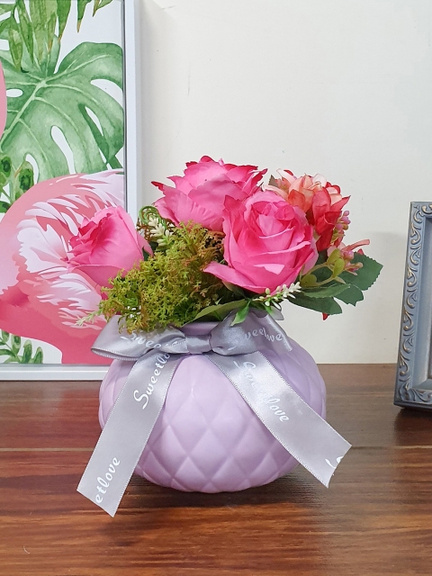 

Art Street Pink & Green Artificial Plant With Pot