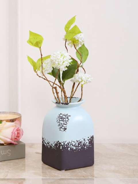 

Aapno Rajasthan Blue & Grey Ceramic Flower Vase