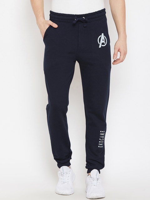 

Marvel by Wear Your Mind Men Navy Blue Solid Straight-Fit Joggers