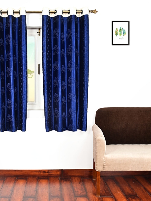 

Ariana Navy Blue Single Room Darkening Window Curtain
