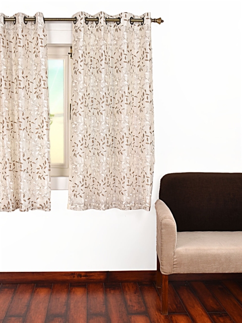 

Ariana Beige Single Black Out Window Curtain