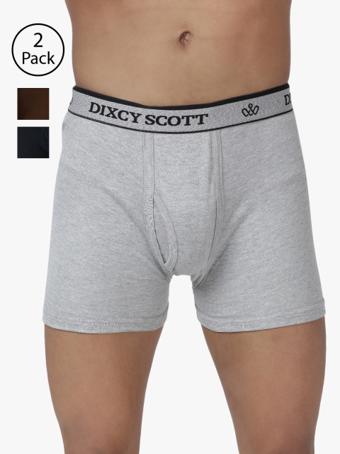DIXCY SCOTT Men Pack of 3 Solid Trunks K1-PR49501, Multi
