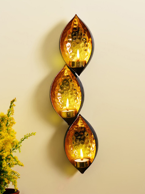 

Archies Gold-Toned T-Light Candle Holder Home Gift Set