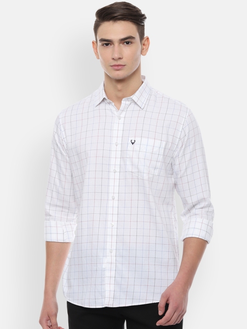 

Allen Solly Men White Slim Fit Checked Casual Shirt