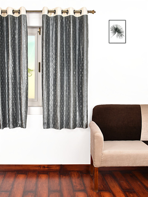 

Ariana Grey Single Room Darkening Window Curtain