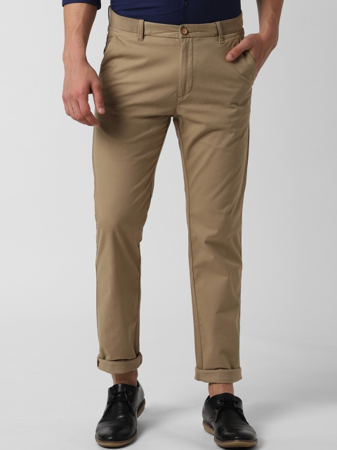 

Peter England Casuals Men Beige Slim Fit Solid Regular Trousers
