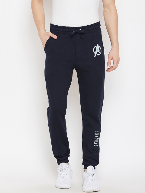 

Marvel by Wear Your Mind Men Navy Blue Solid Straight-Fit Joggers