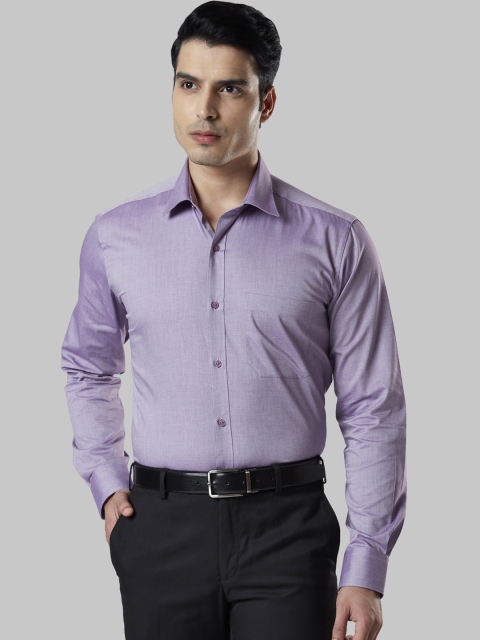 Raymond Men Mauve Regular Fit Solid Formal Shirt