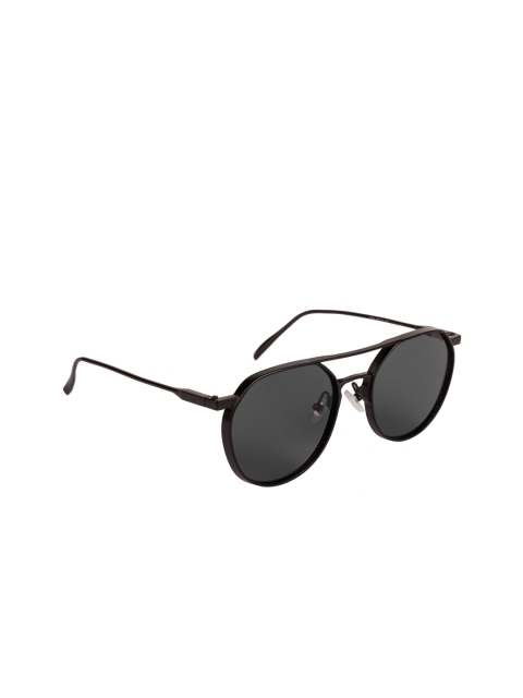 

Voyage Unisex Round Sunglasses, Black