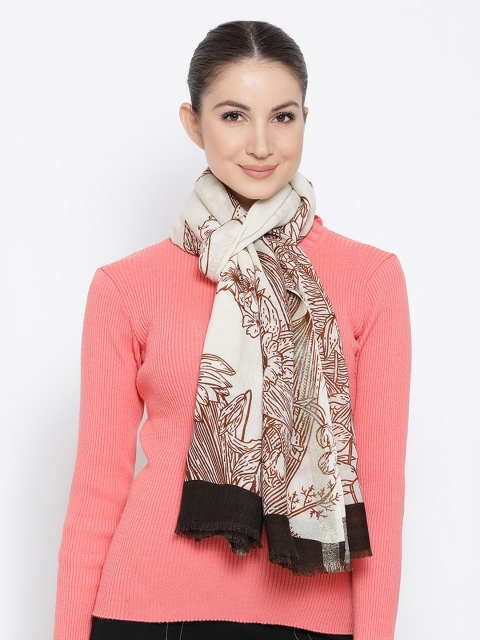 

SHINGORA Women Off-White Printed Stole
