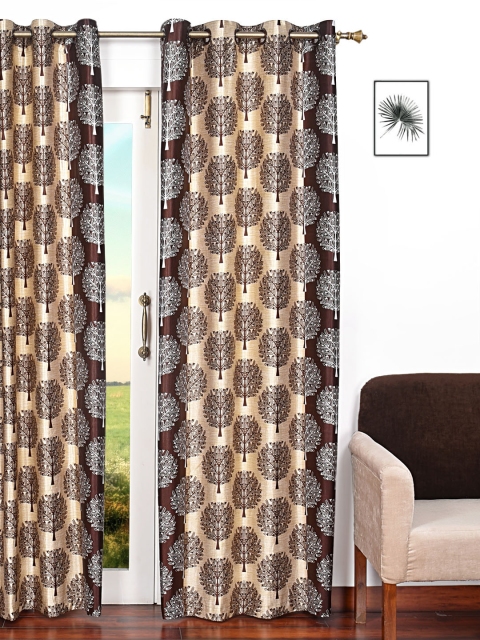 Ariana Brown Single Room Darkening Long Door Curtain