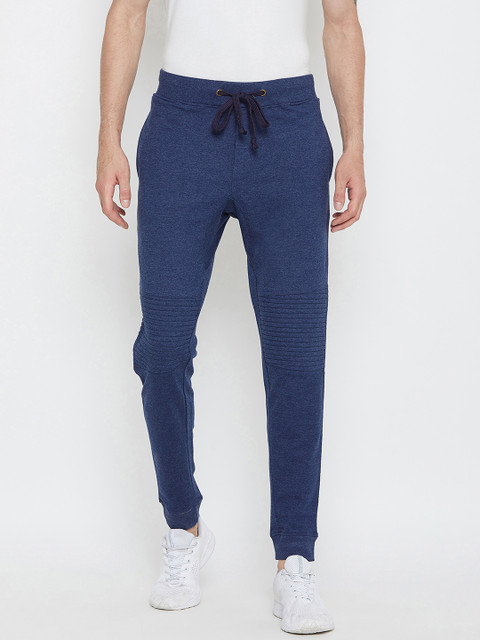 

Wear Your Mind Men Blue Solid Straight-Fit Joggers