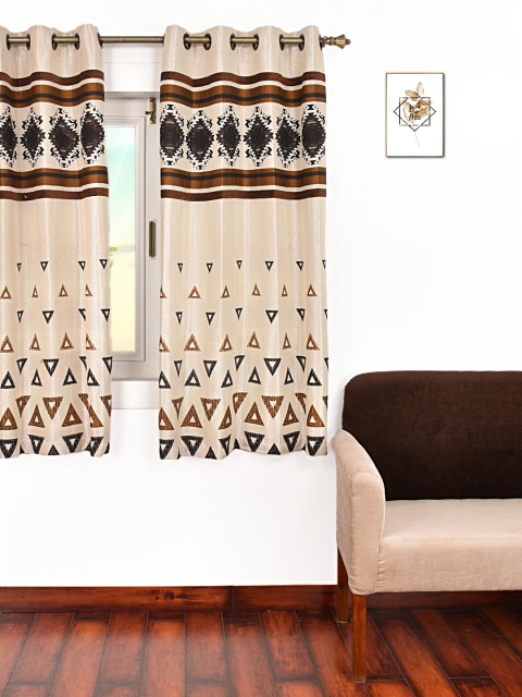 

Ariana Beige Single Room Darkening Window Curtain