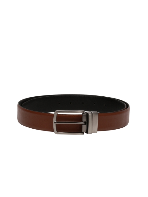 

CRUSSET Men Tan Brown & Black Reversible Solid Belt