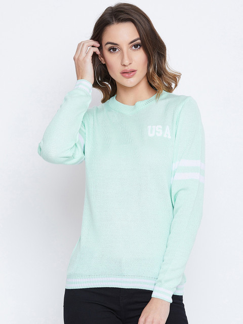 

JUMP USA Women Green Solid Sweater