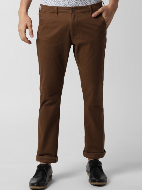 

Peter England Casuals Men Brown Slim Fit Solid Regular Trousers