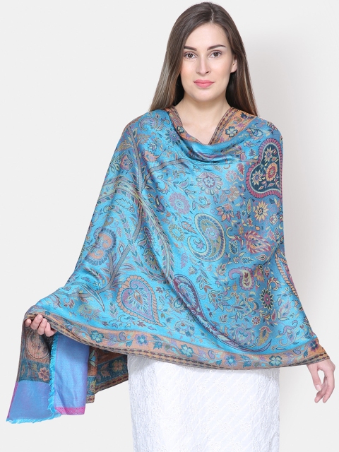 

Anekaant Women Blue Woven Design Shawl