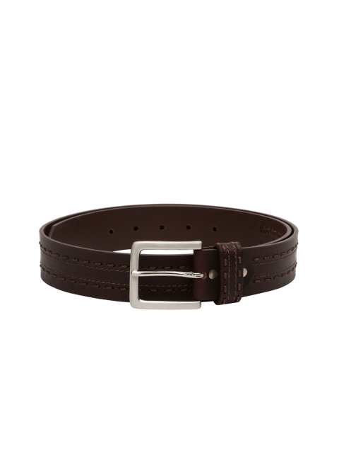 

CRUSSET Men Brown Solid Leather Belt