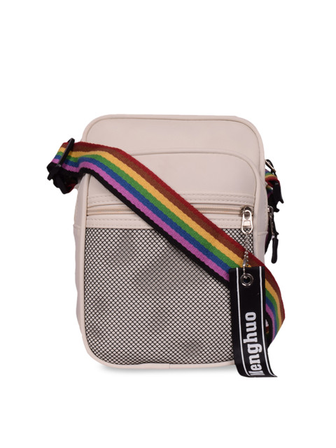 

Bagkok Off-White Solid Sling Bag