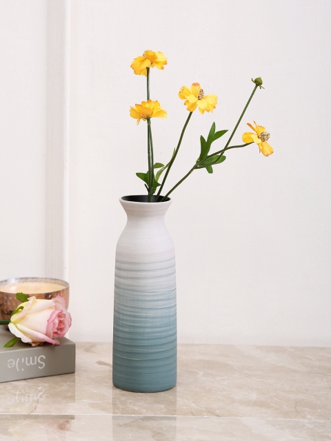 

Aapno Rajasthan White & Blue Ceramic Flower Vase