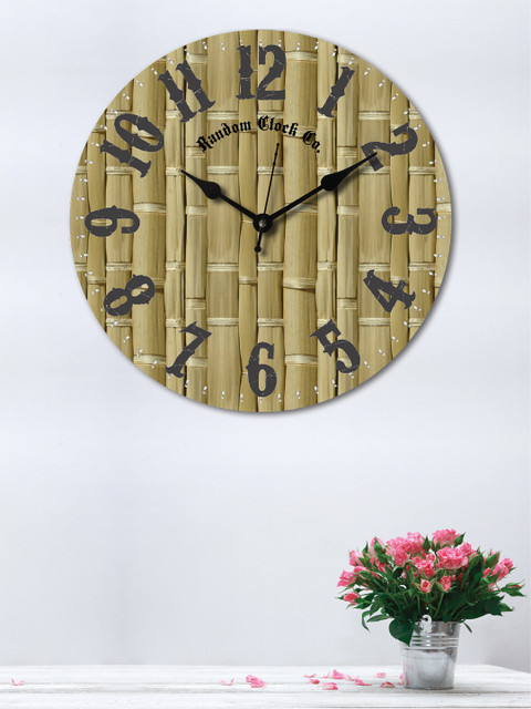 

RANDOM Olive Green Round Printed 30 cm Analogue Wall Clock