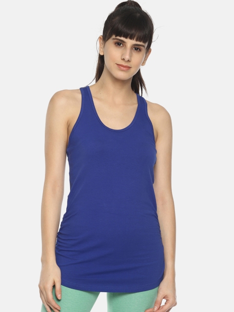 

Soul Space Women Blue Solid Tank Top